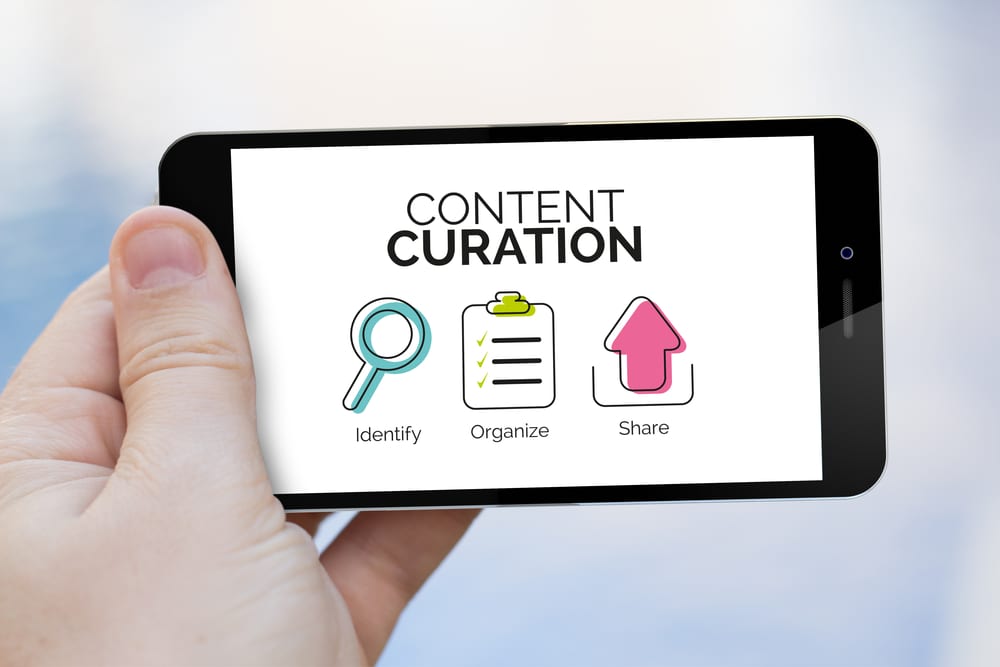 content curation icons mobile